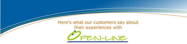 Testimonials - Here's what our customers say about their experience with OPEN-LINE